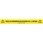Social distancing TAPE geel/zwart Franstalig - Afbeelding 2