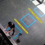 Social distancing TAPE geel/zwart Franstalig - Afbeelding 4