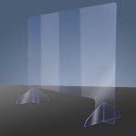 Plexi afscherming voor toonbank 100cm x 100cm - Afbeelding 3
