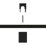 Kabelhouder zwart set van 5 stuks - Afbeelding 2