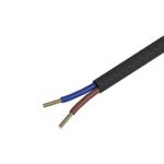 Textiel omwikkelde kabel 3 meter grijs - Afbeelding 2