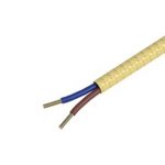 Textiel omwikkelde kabel 1,5 meter metallic goud - Afbeelding 2