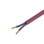 Textiel omwikkelde kabel 1,5 meter roze - Afbeelding 3