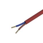 Textiel omwikkelde kabel 1,5 meter rood - Afbeelding 2