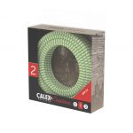 Textiel omwikkelde kabel 1,5 meter limoen/wit - Afbeelding 3