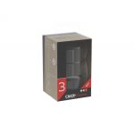 Fitting aluminium 3 ringen model mat zwart E27 - Afbeelding 3