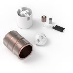 Fitting aluminium 3 ringen model mat koper E27 - Afbeelding 2