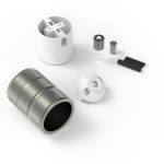 Fitting aluminium 3 ringen model mat brons E27 - Afbeelding 2