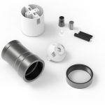 Fitting aluminium model M-035 mat parel zwart E27 - Afbeelding 2
