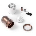Fitting aluminium model M-003 mat koper E27 - Afbeelding 3
