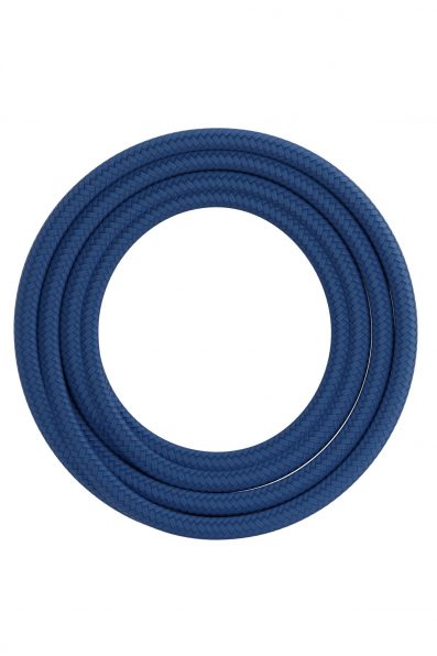Textiel omwikkelde kabel 1,5 meter blauw