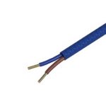 Textiel omwikkelde kabel 1,5 meter blauw - Afbeelding 2