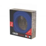Textiel omwikkelde kabel 1,5 meter blauw - Afbeelding 3