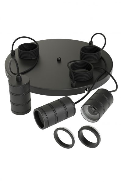 Multi pendel 3 x E27 zwart