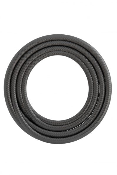 Textiel omwikkelde kabel 1,5 meter metallic grijs