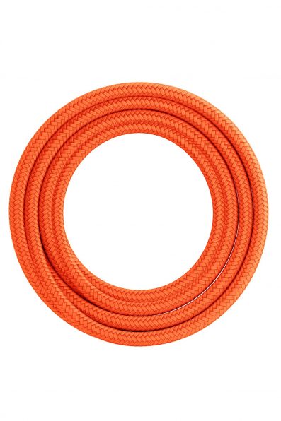 Textiel omwikkelde kabel 1,5 meter oranje