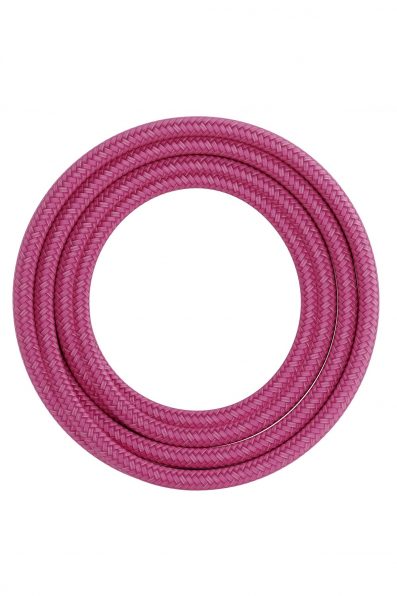Textiel omwikkelde kabel 1,5 meter roze