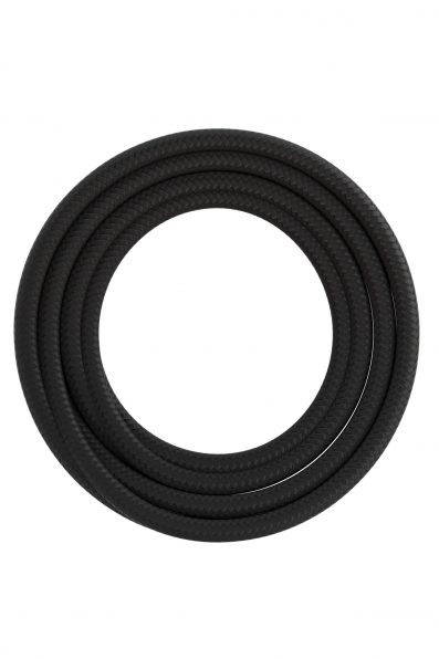 Textiel omwikkelde kabel 1,5 meter zwart