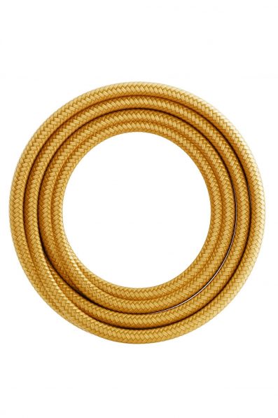 Textiel omwikkelde kabel 3 meter goud