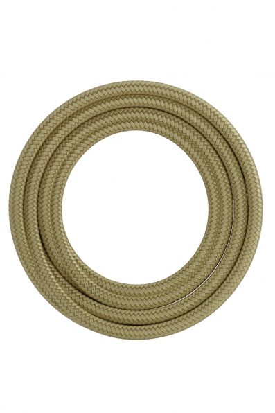 Textiel omwikkelde kabel 3 meter metallic goud