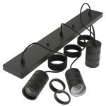 Multi pendel 3 x E27 zwart - Afbeelding 2