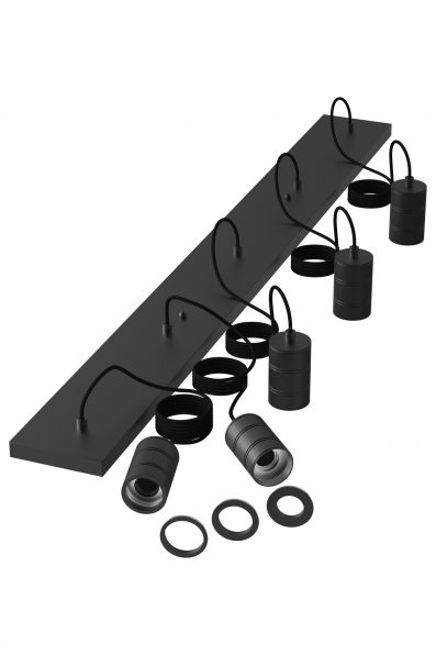 Multi pendel 5 x E27 zwart